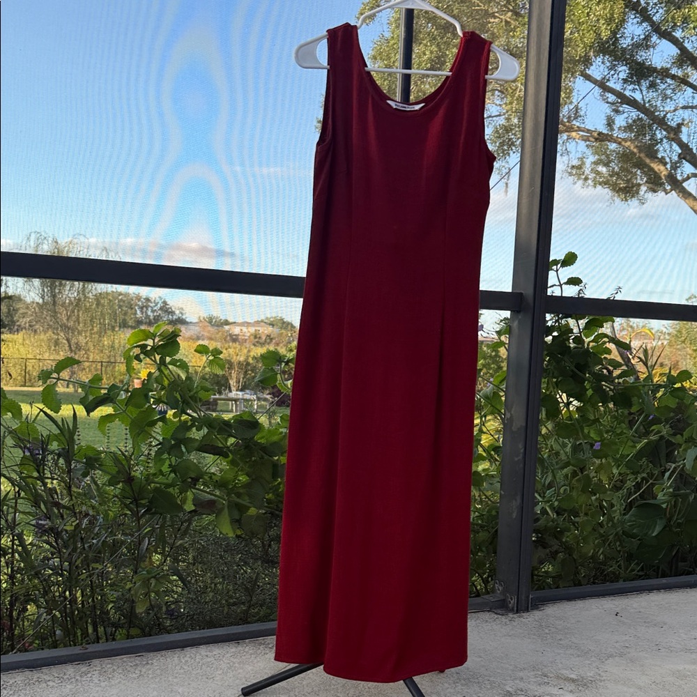 Nina Piccalino Elegant Rusty orange sleeveless Maxi S/m petite Dress